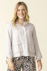 Linen Solid Summer Breeze Jacket