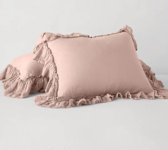 Linen Whisper Deluxe Sham - Rouge