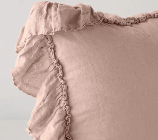 Linen Whisper Deluxe Sham - Rouge