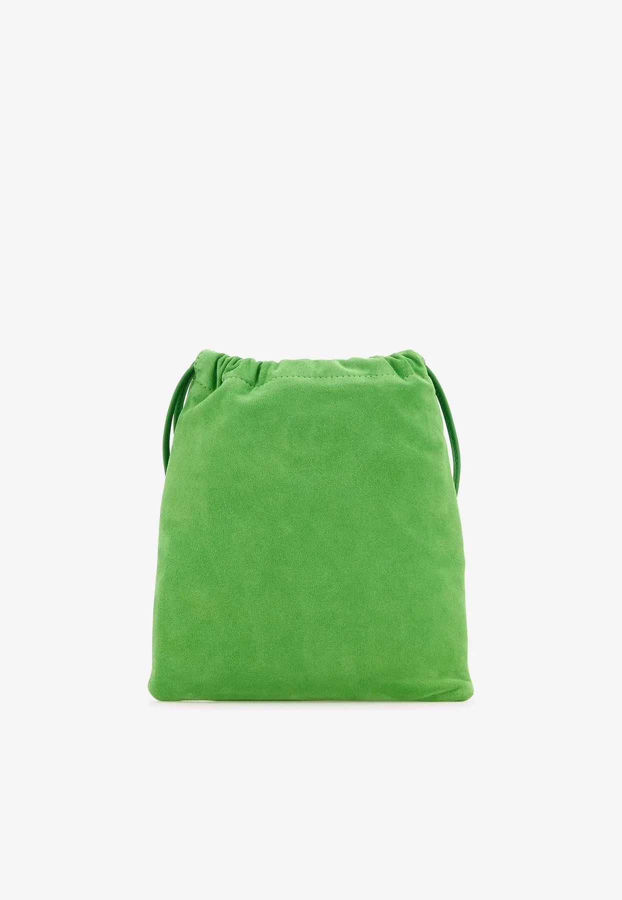 Logo Suede Drawstring Pouch