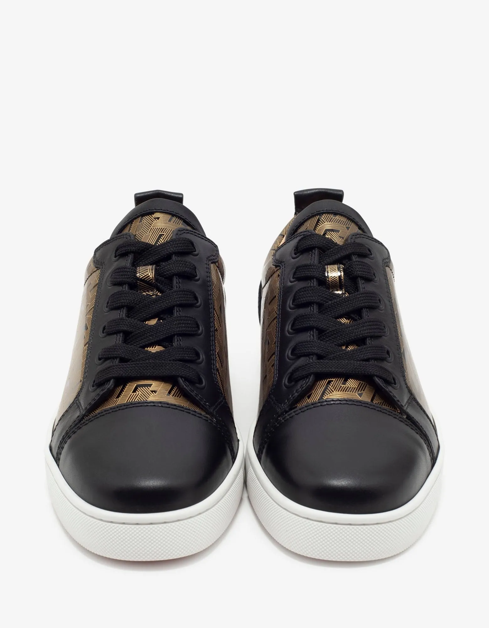 Louis Junior Black & Gold Patent Leather Trainers -