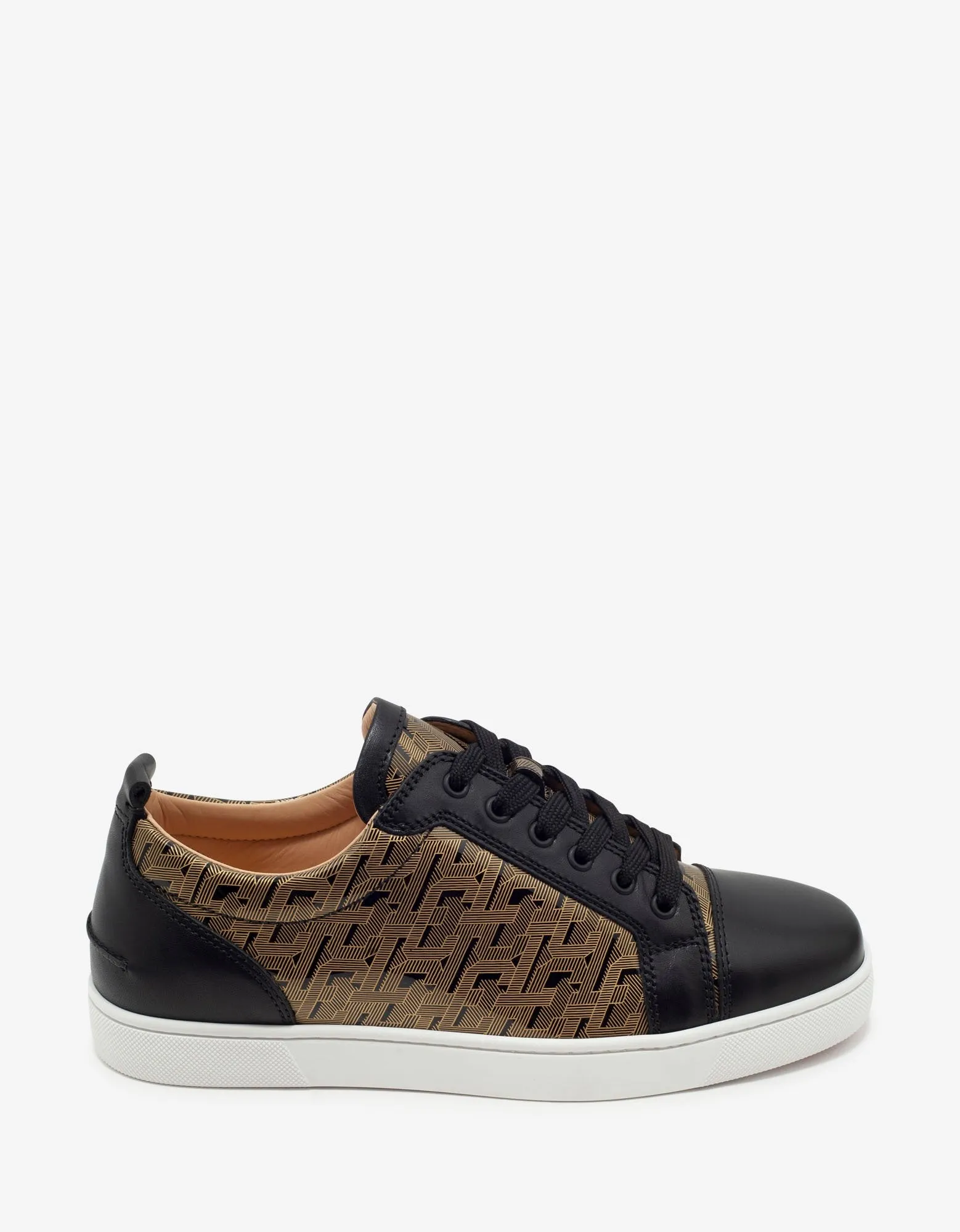 Louis Junior Black & Gold Patent Leather Trainers -
