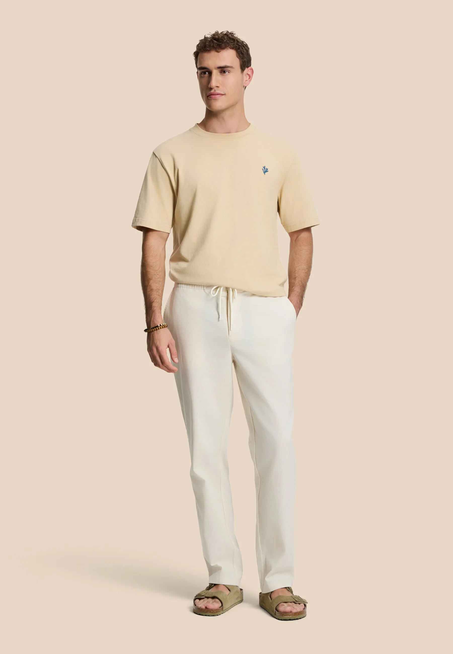 LUKE linen trousers solid | beige
