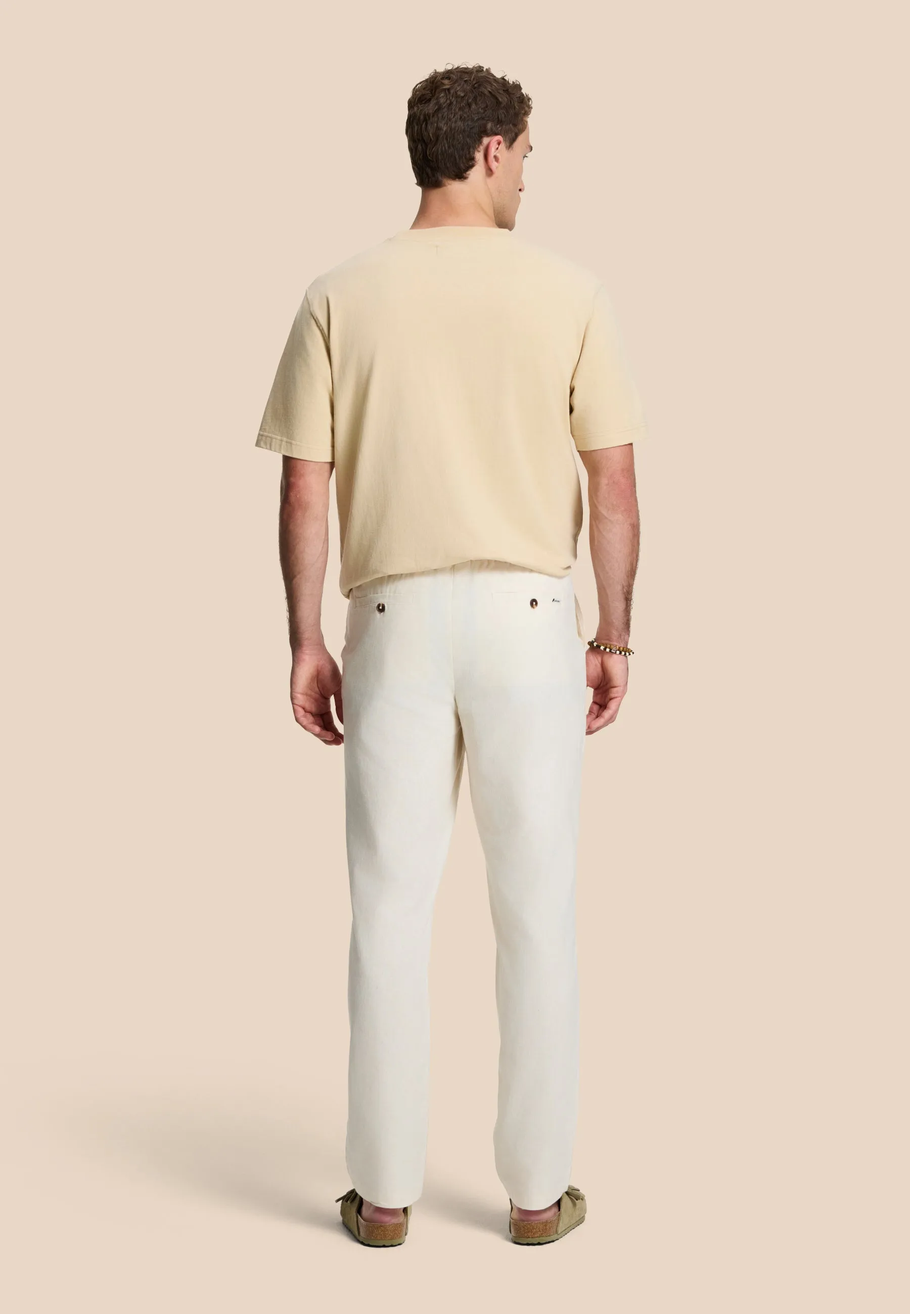 LUKE linen trousers solid | beige