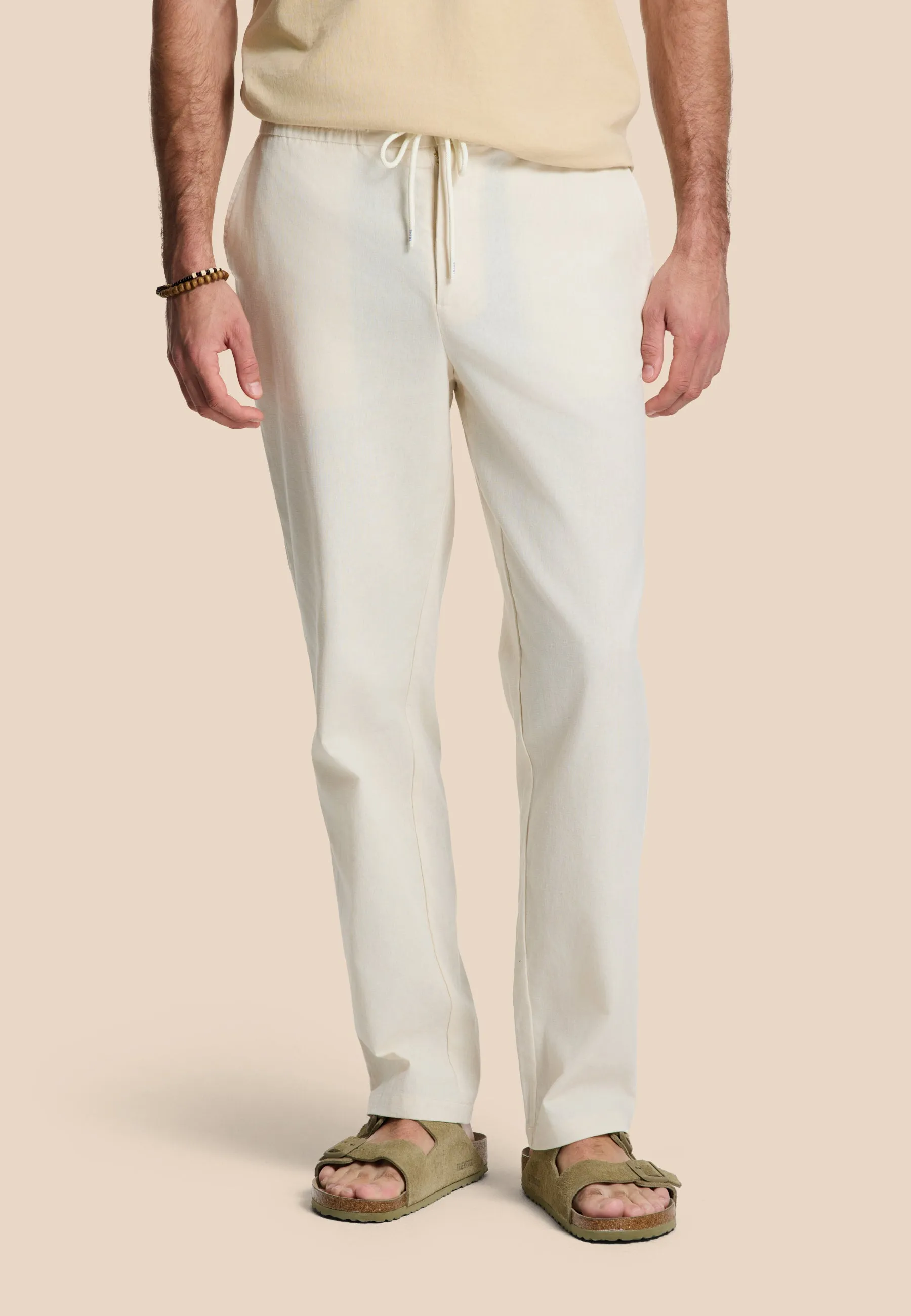 LUKE linen trousers solid | beige