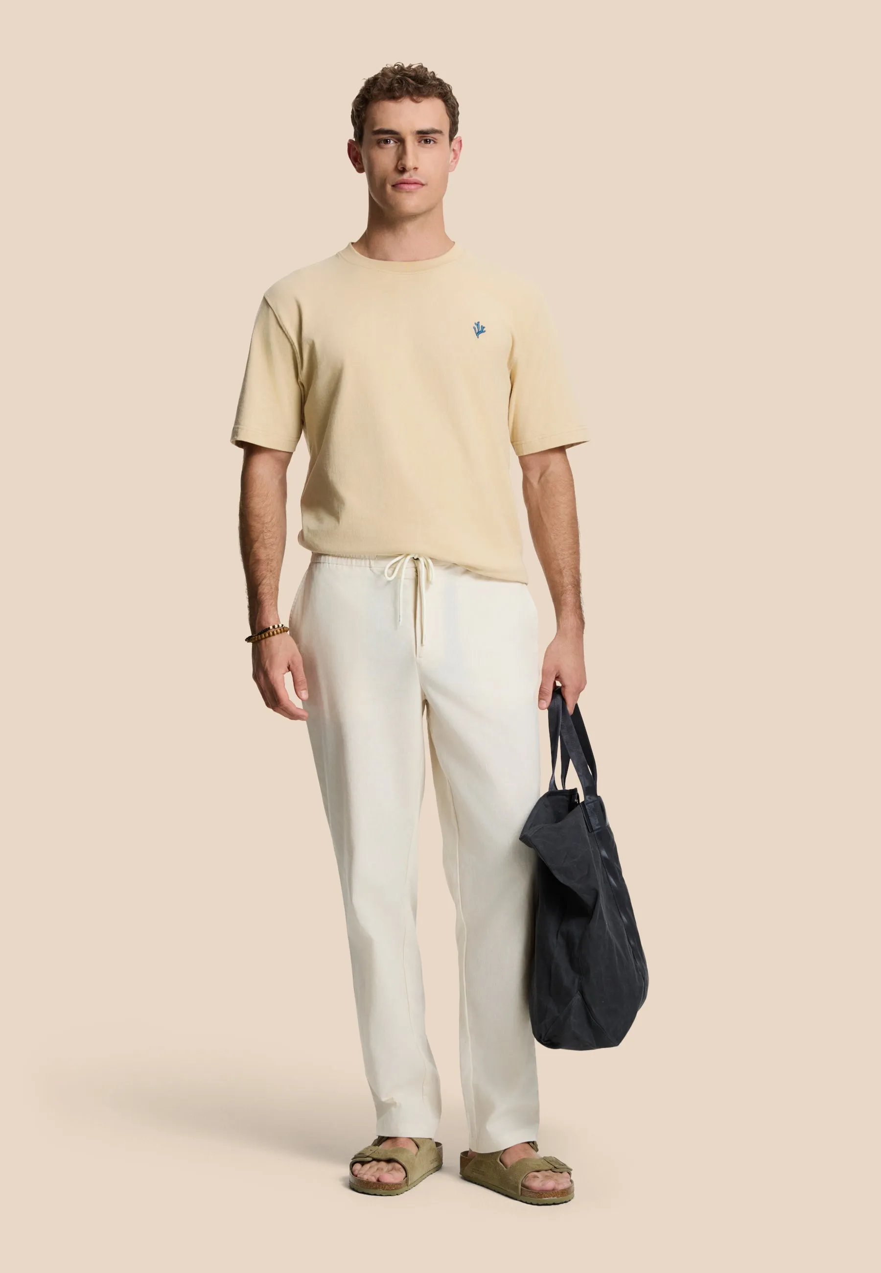 LUKE linen trousers solid | beige