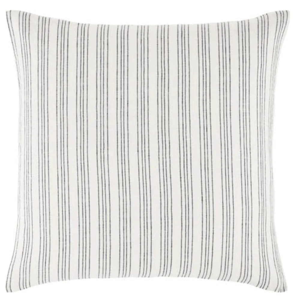 Lush Linen Sham - Slate Blue Stripe