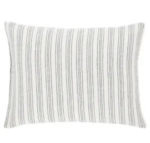 Lush Linen Sham - Slate Blue Stripe