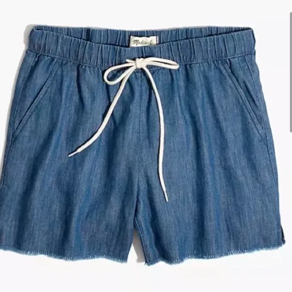 Madewell Chambray Raw Hem Shorts