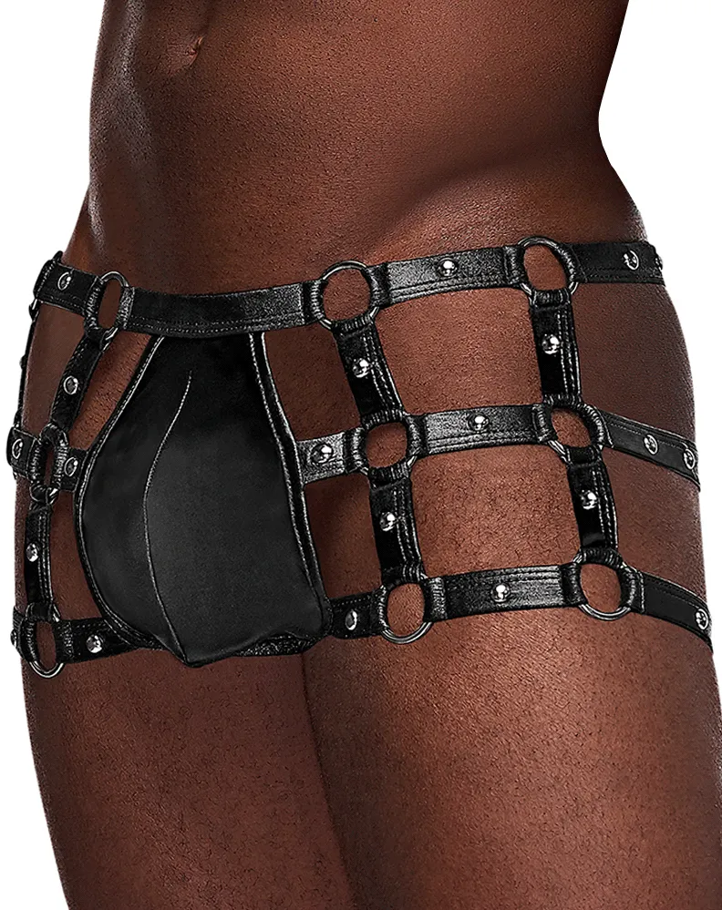 Male Power Pak-155 Fetish Vulcan Trunks Black