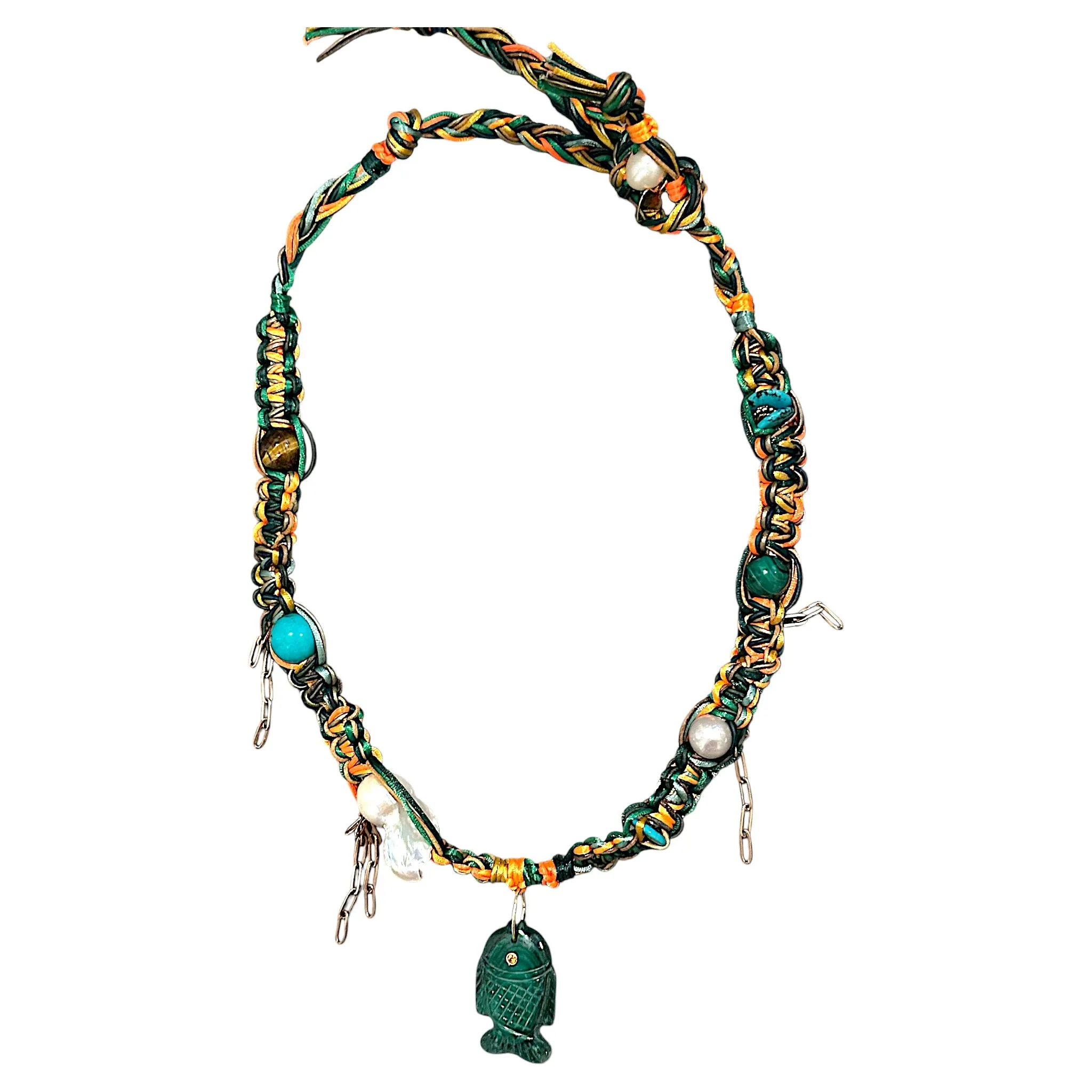 MALICHITE GLOW FISH ROCKSTAR NECKLACE