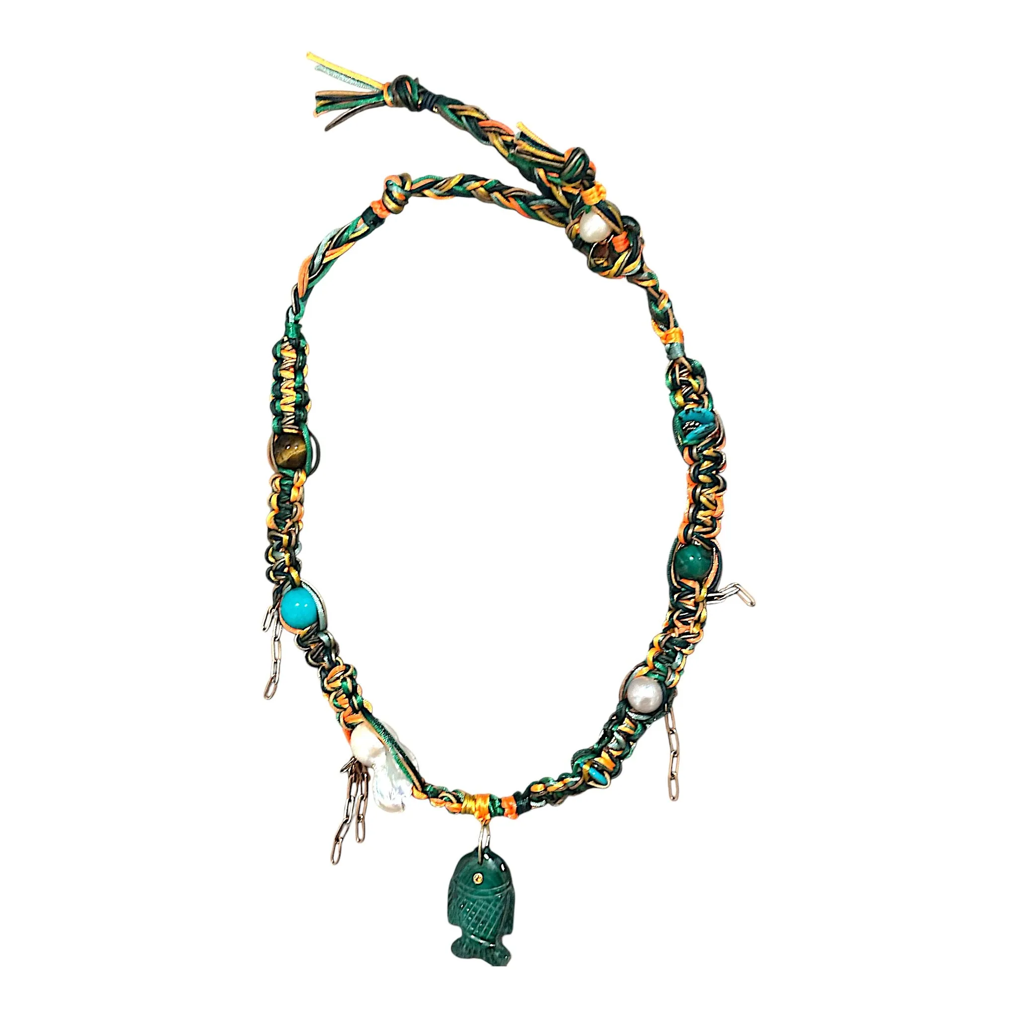 MALICHITE GLOW FISH ROCKSTAR NECKLACE