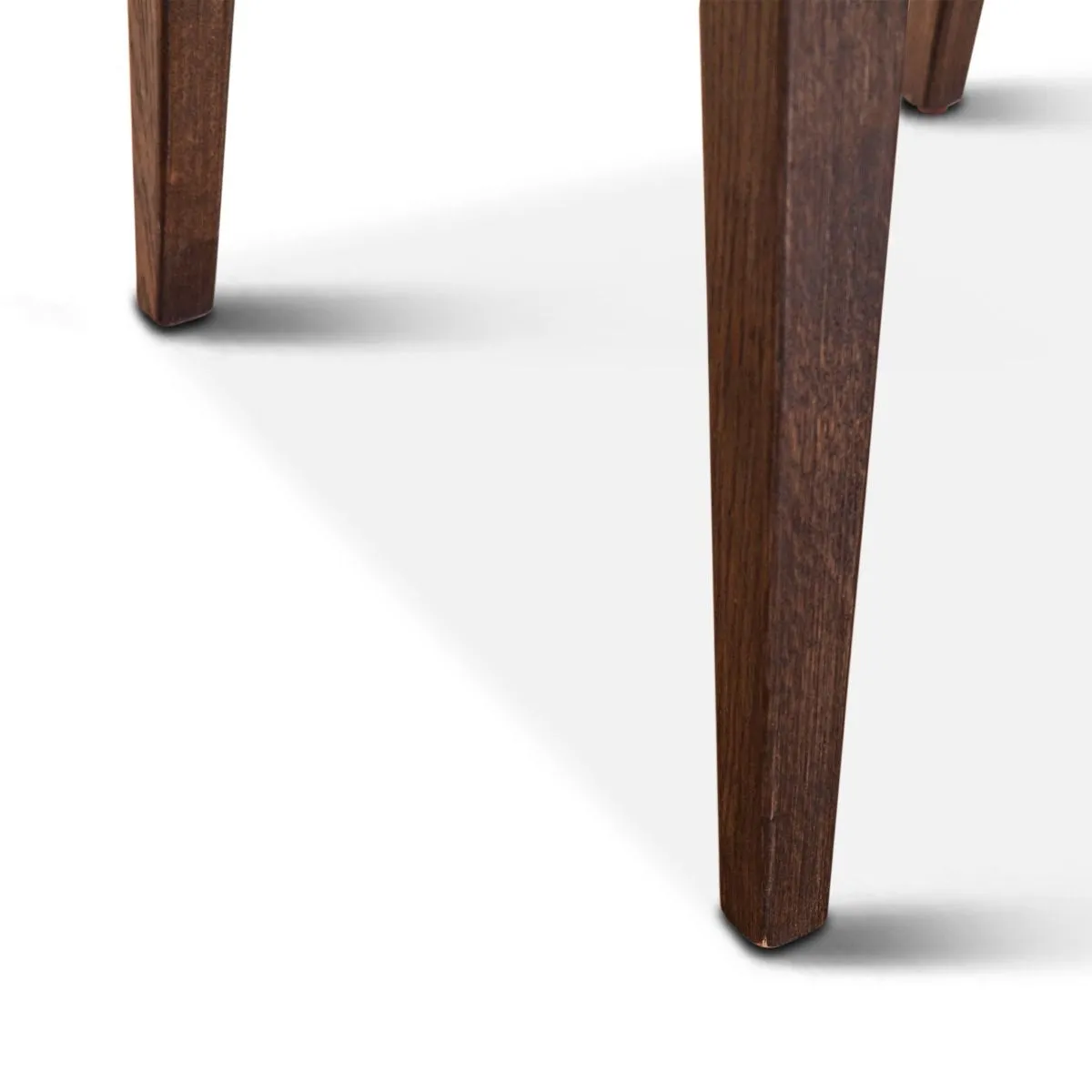 Maya Dining Chair Black Leather   Striped Fabric