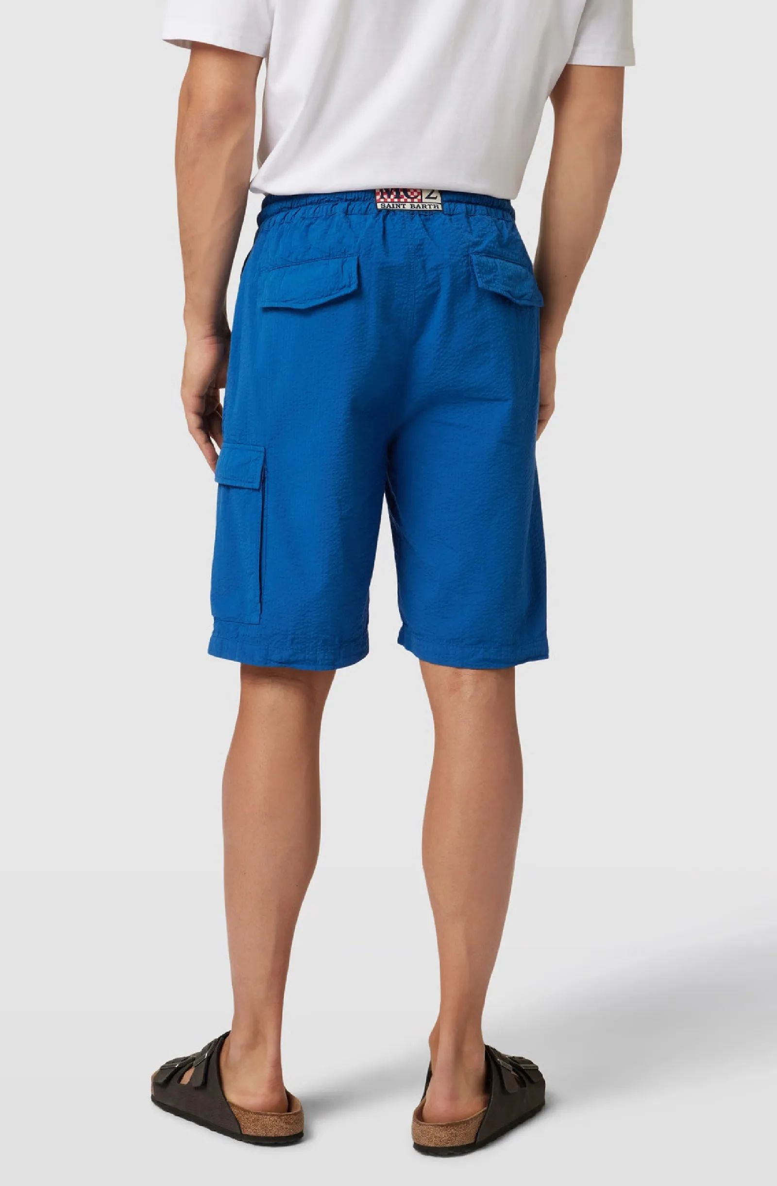 MC2 SAINT BARTH Men White Linen Bermuda Marseille