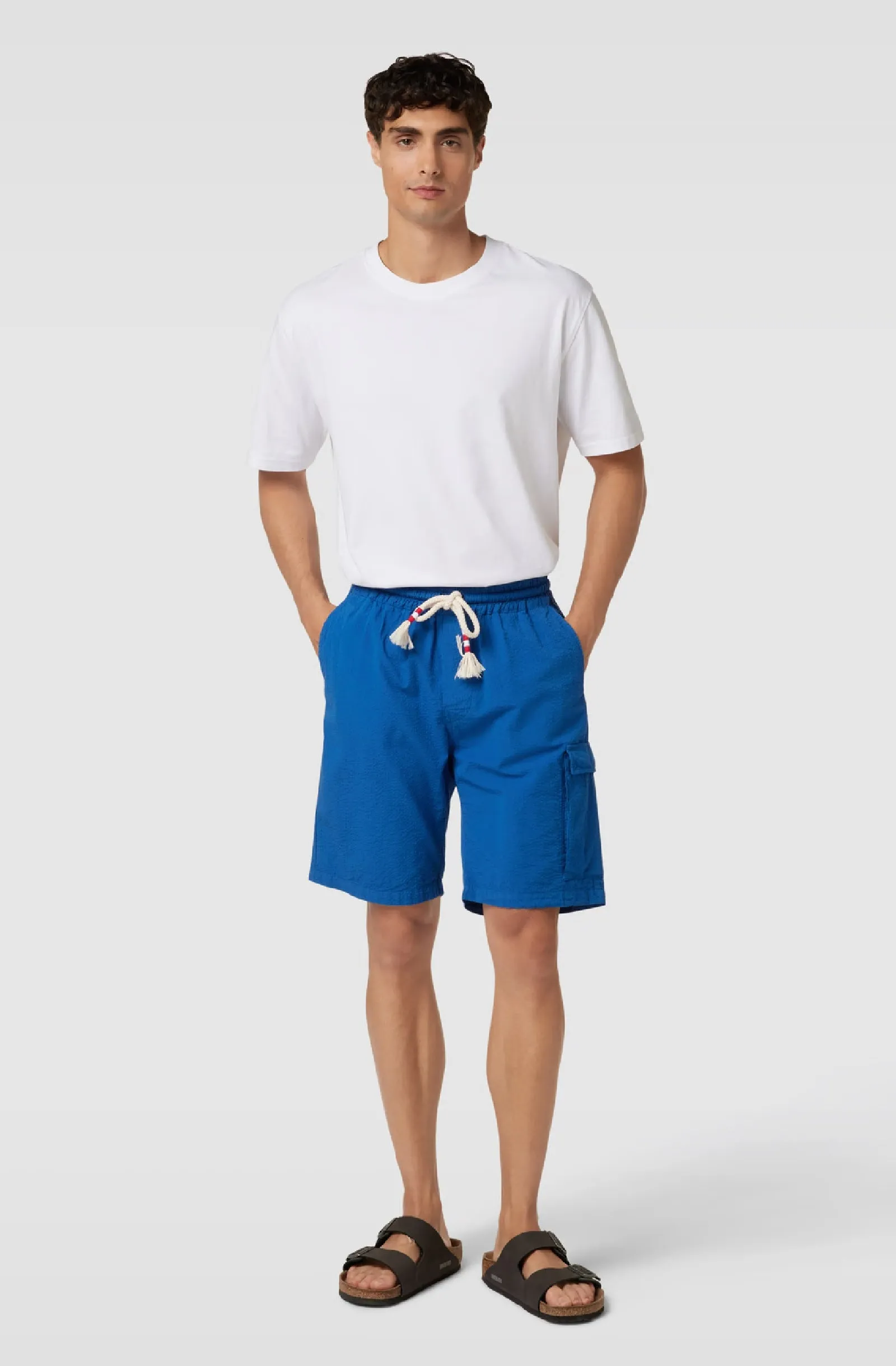 MC2 SAINT BARTH Men White Linen Bermuda Marseille
