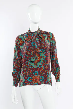 Medallion Silk Blouse