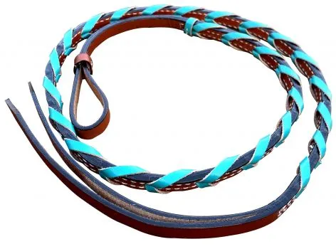 Medium Leather Over & Under With Colored Braided Accents.