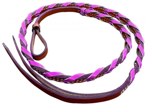 Medium Leather Over & Under With Colored Braided Accents.