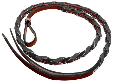 Medium Leather Over & Under With Colored Braided Accents.