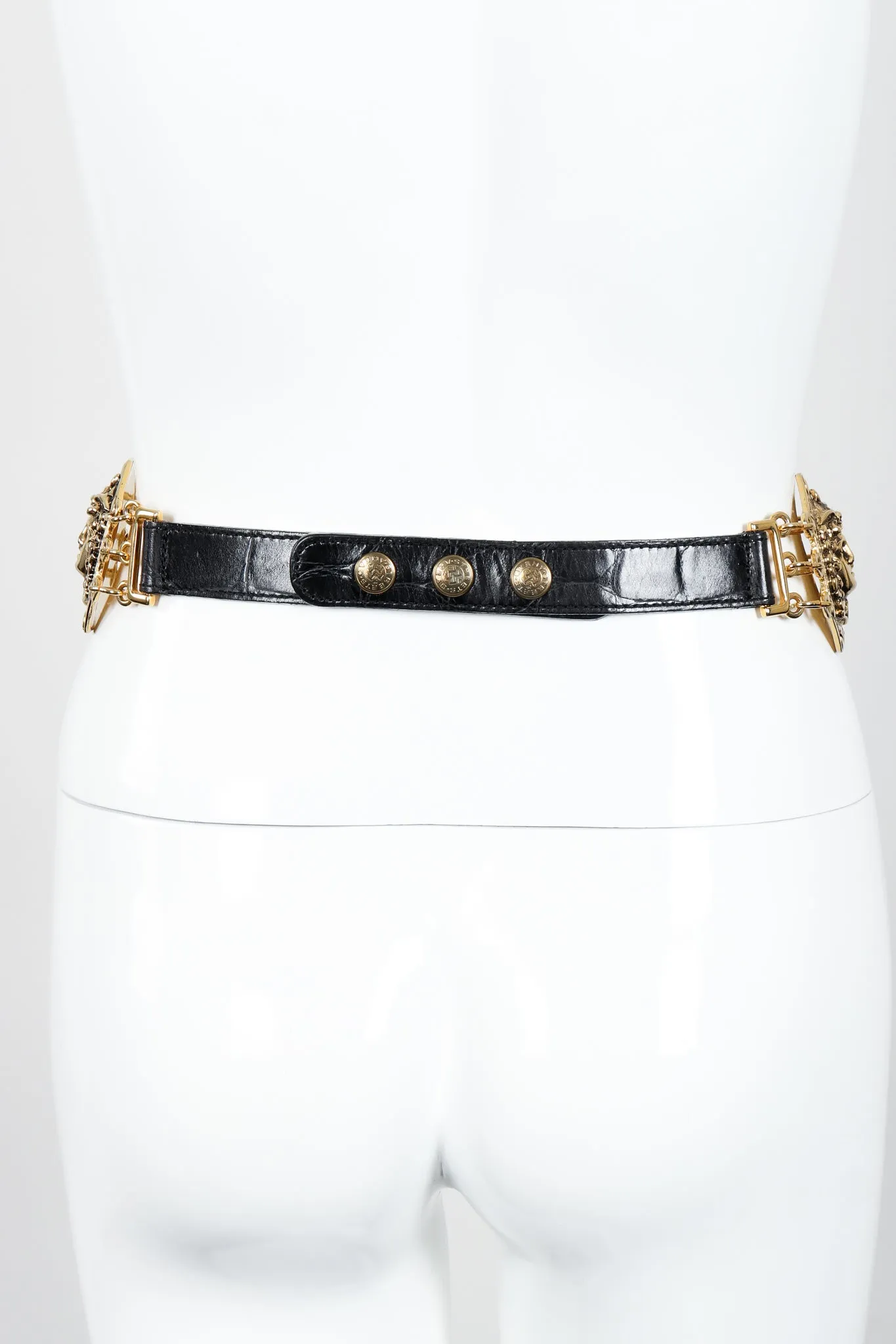 Medusa Leather Chain Belt