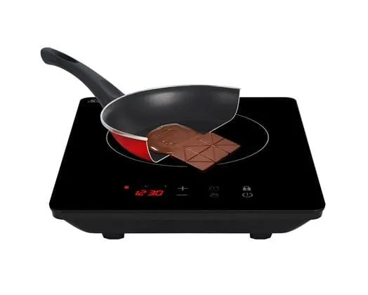 Mellerware Capri 1800W  Pack 5 Piece Black Induction Cooker And Pot Set