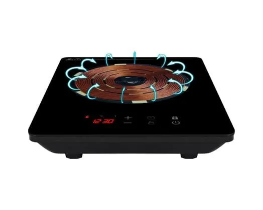 Mellerware Capri 1800W  Pack 5 Piece Black Induction Cooker And Pot Set