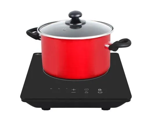 Mellerware Capri 1800W  Pack 5 Piece Black Induction Cooker And Pot Set
