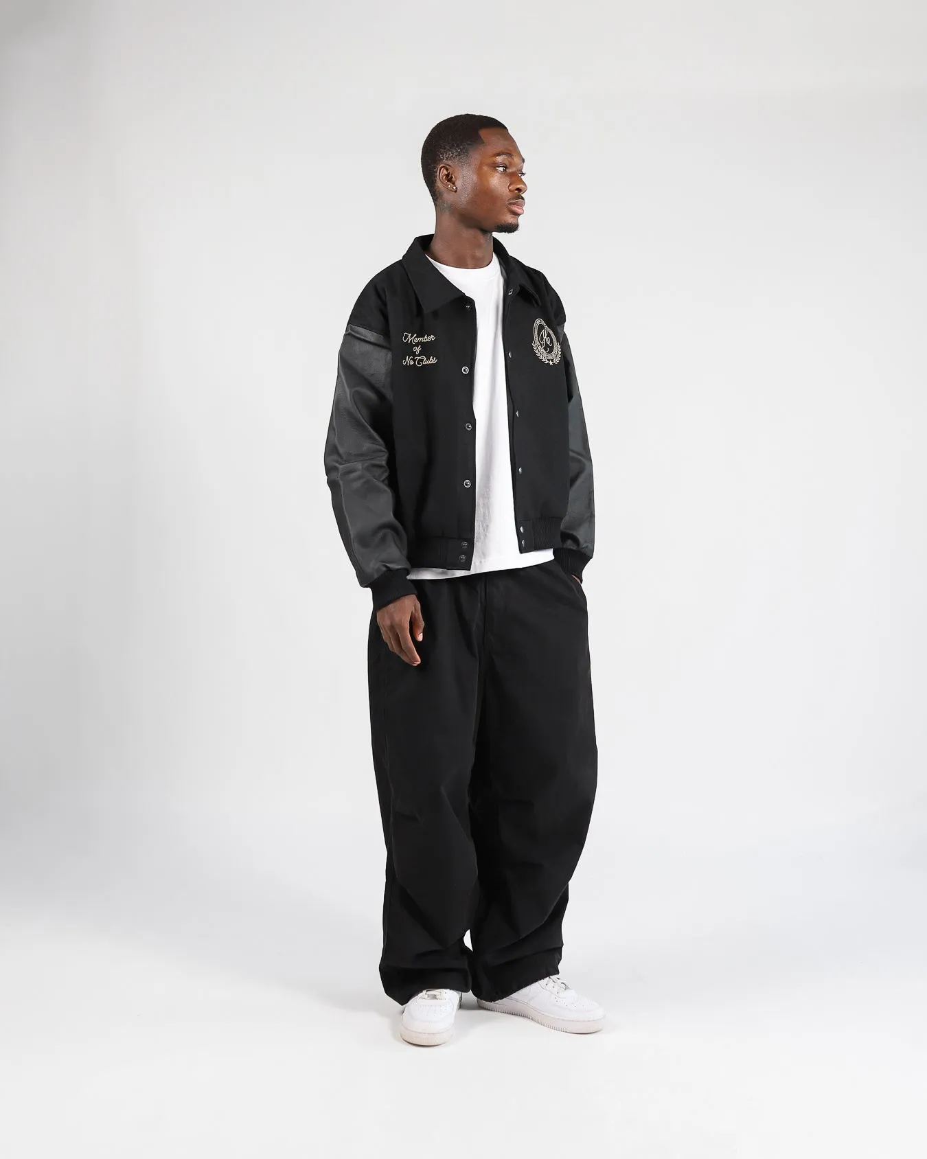 Member of No Clubs Varsity Jacket - Black