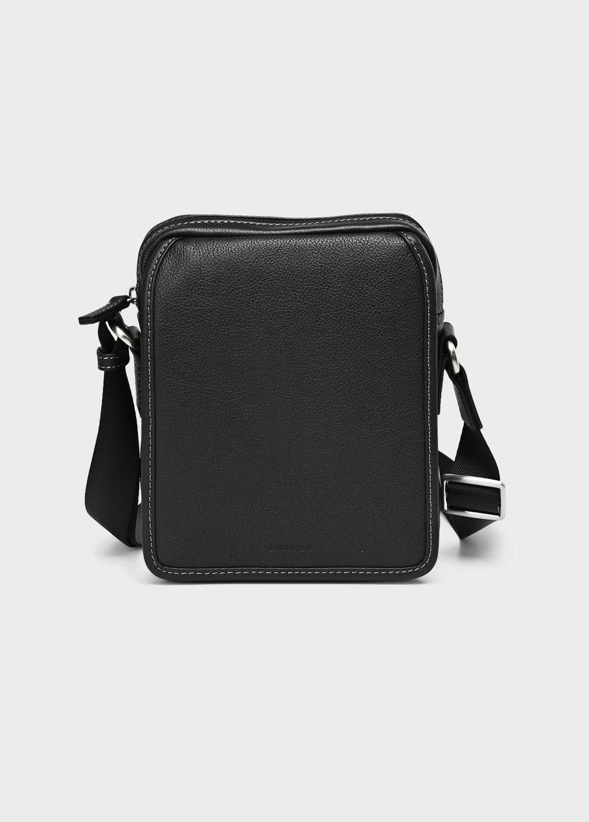 Men's leather bag with flap