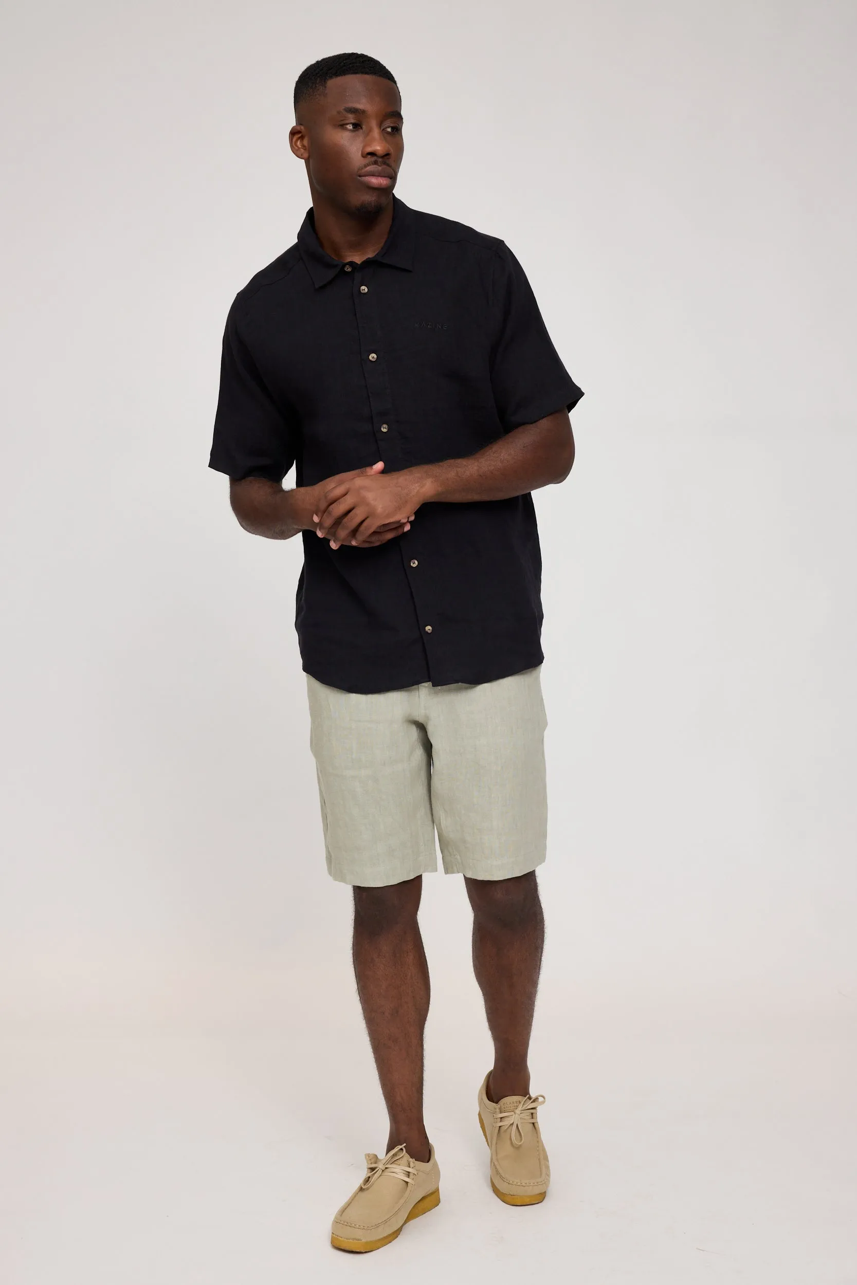 Men's Short Sleeve Linen Shirt