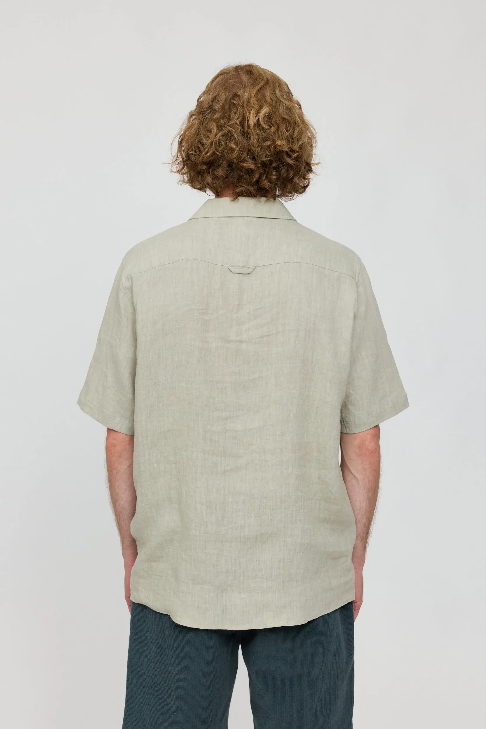 Men's Short Sleeve Linen Shirt