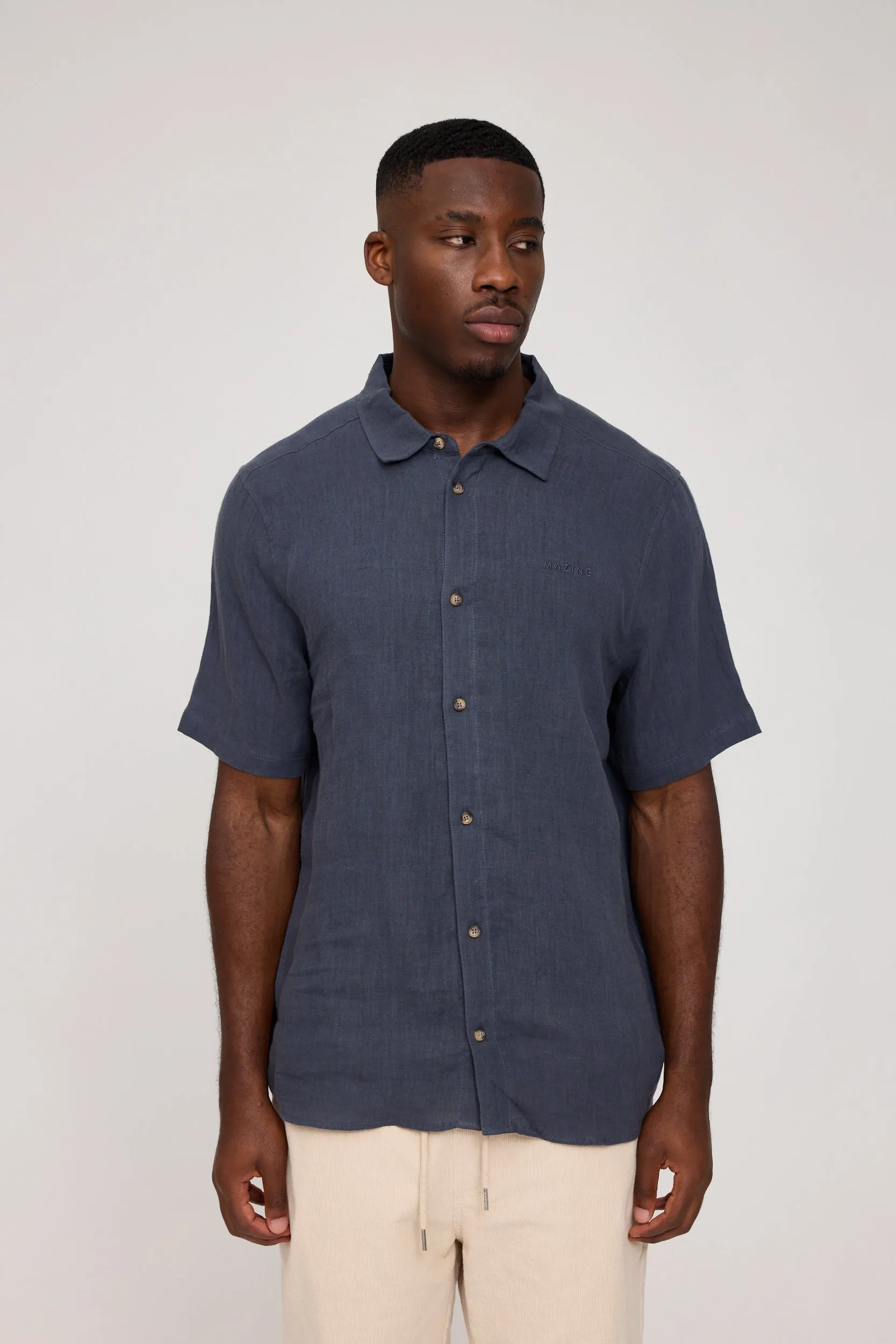 Men's Short Sleeve Linen Shirt
