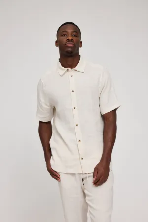 Men's Short Sleeve Linen Shirt