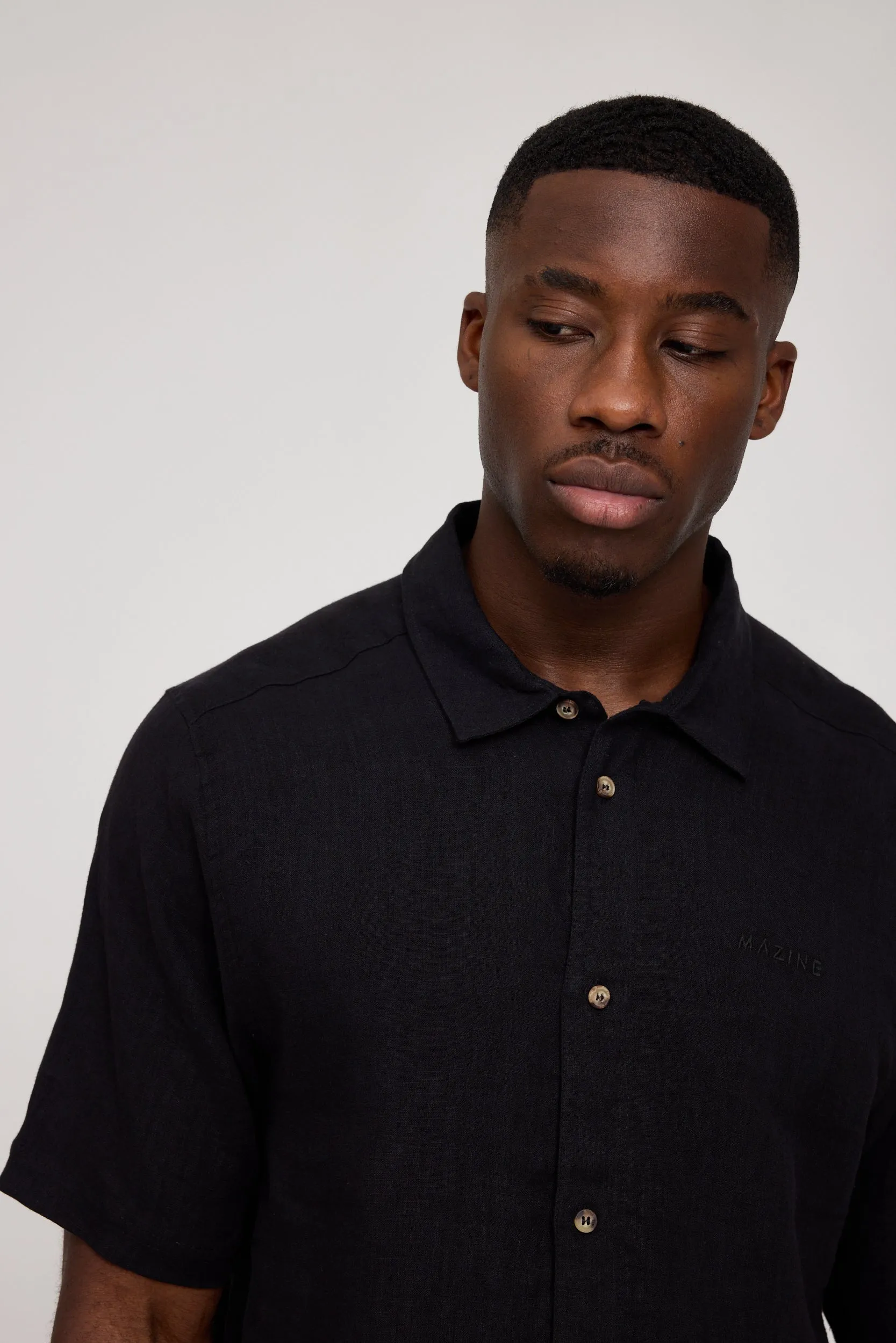 Men's Short Sleeve Linen Shirt