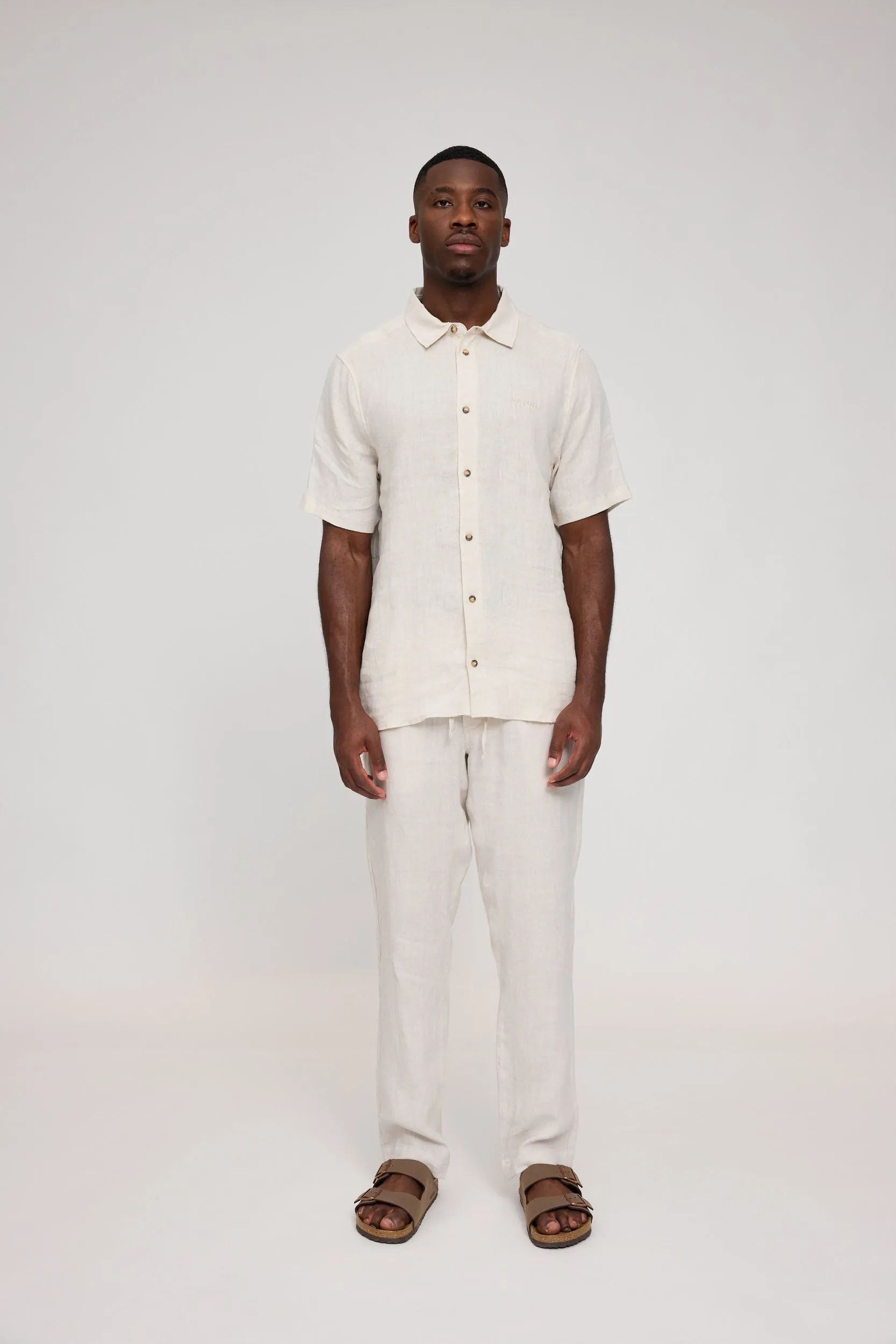 Men's Short Sleeve Linen Shirt