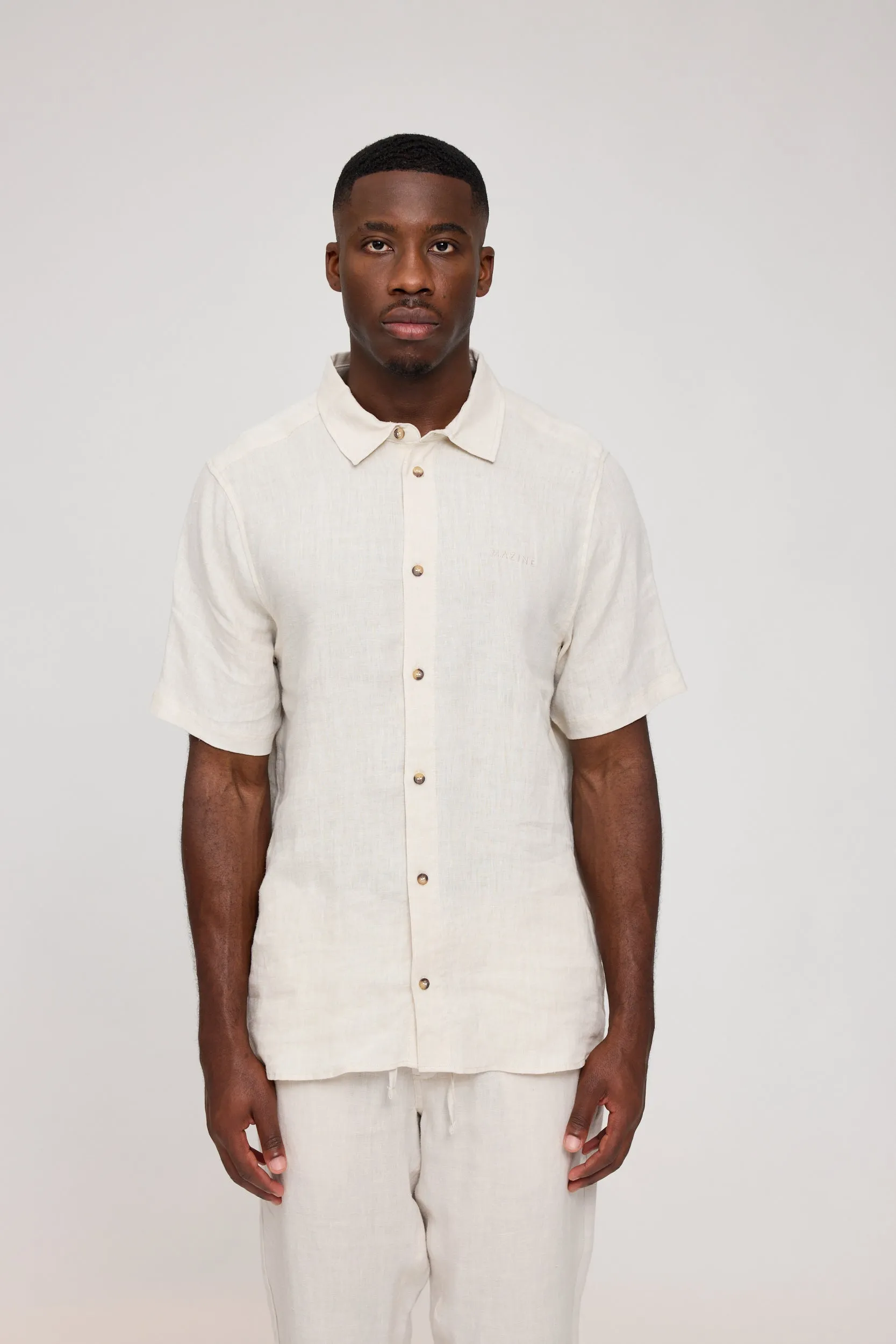 Men's Short Sleeve Linen Shirt