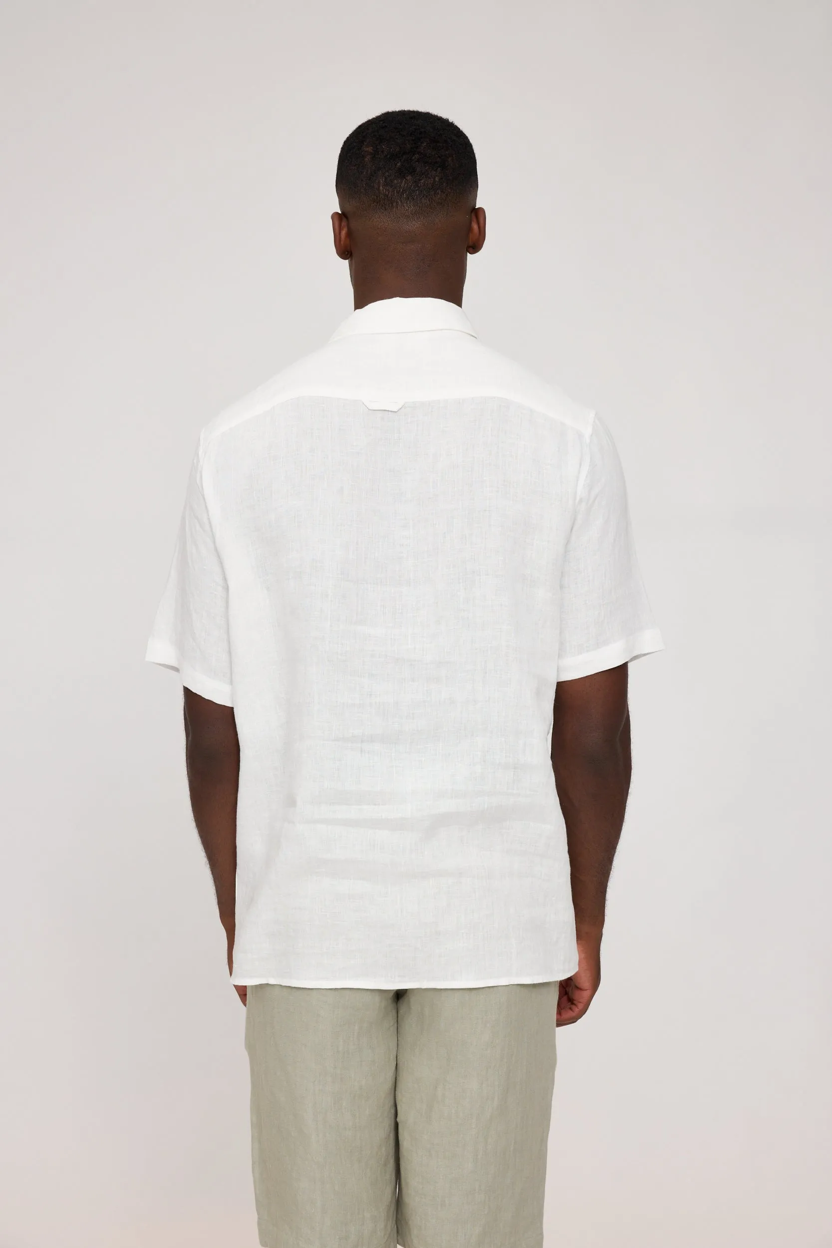 Men's Short Sleeve Linen Shirt
