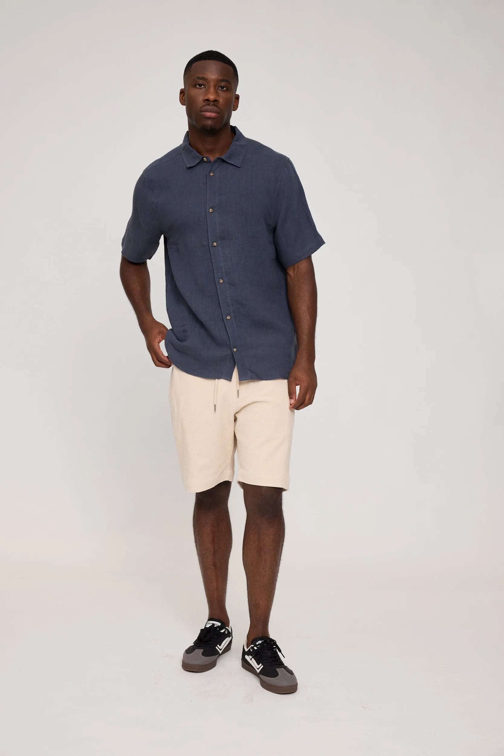 Men's Short Sleeve Linen Shirt