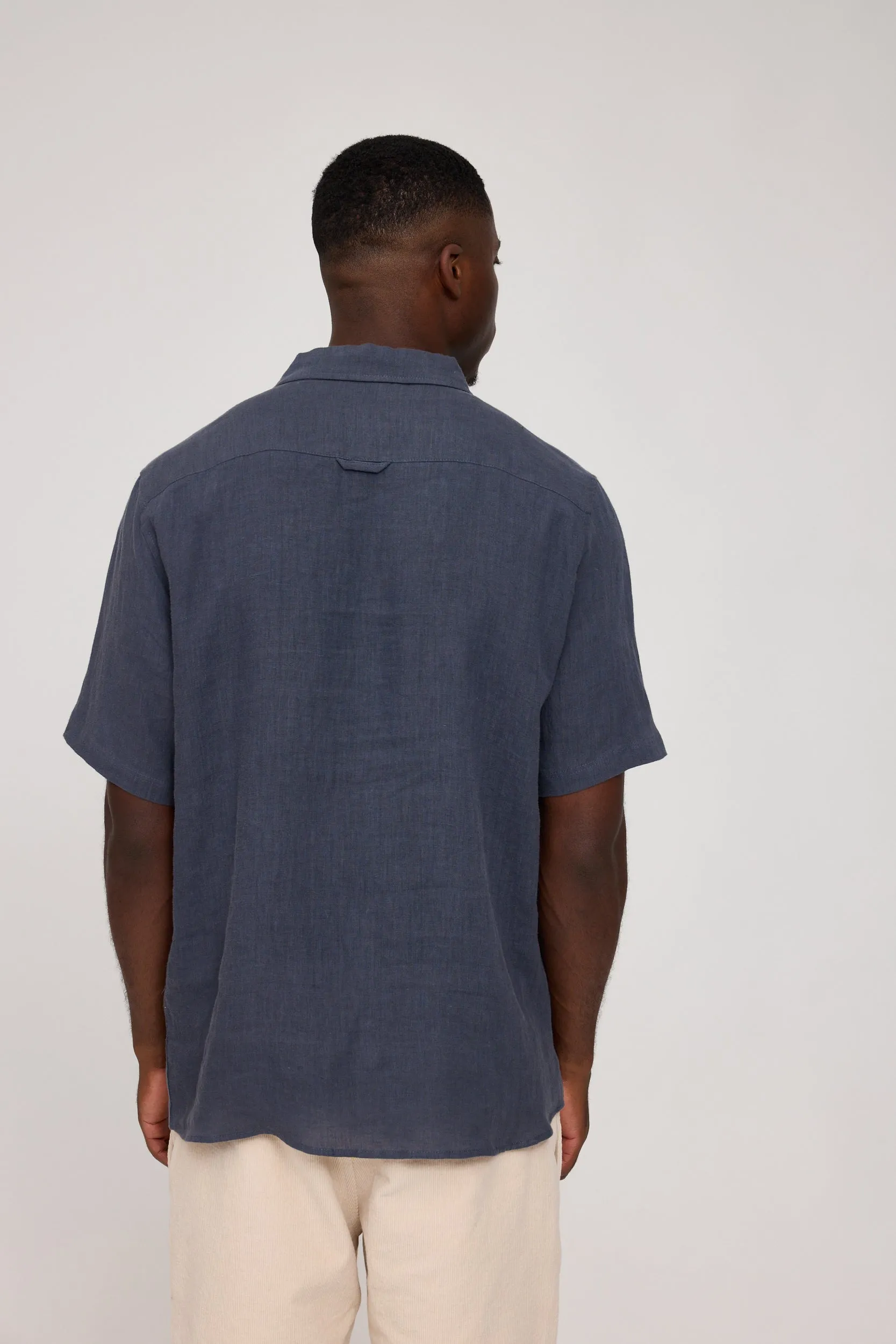 Men's Short Sleeve Linen Shirt