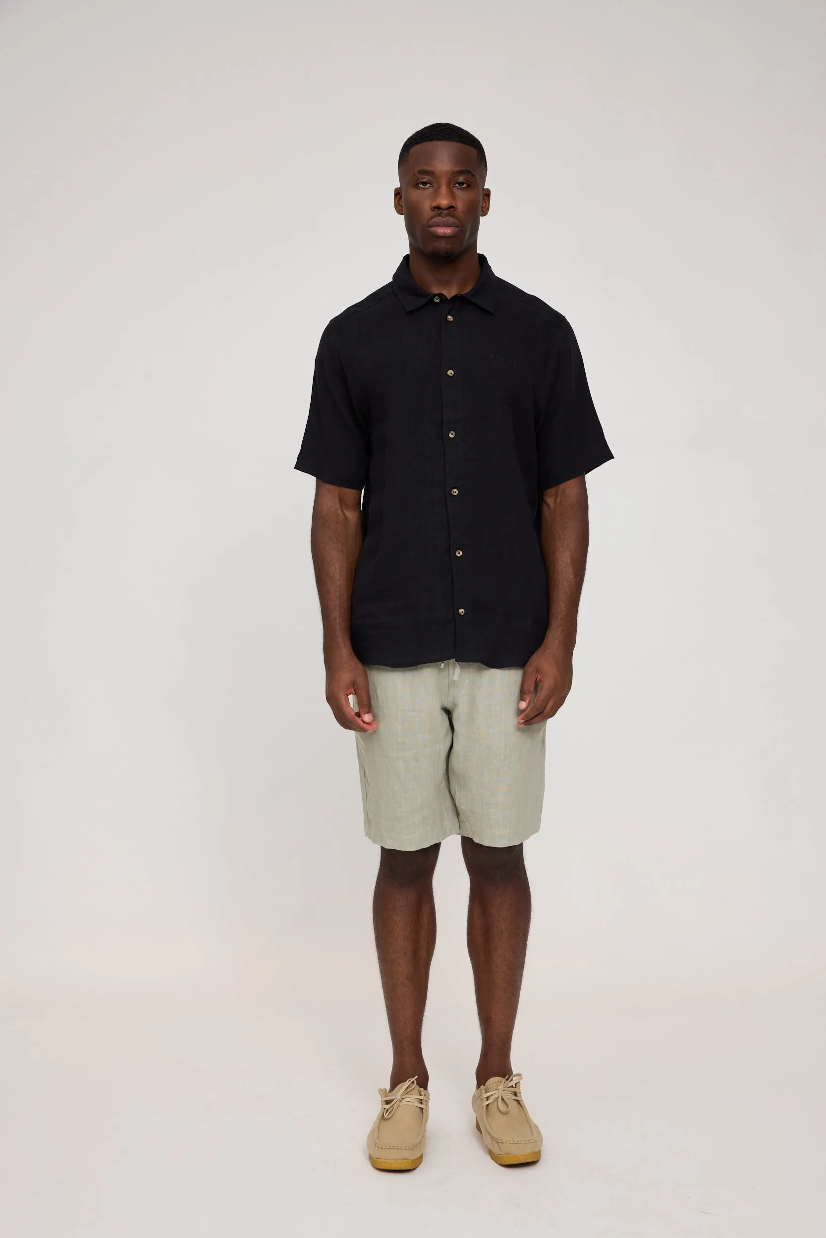 Men's Short Sleeve Linen Shirt