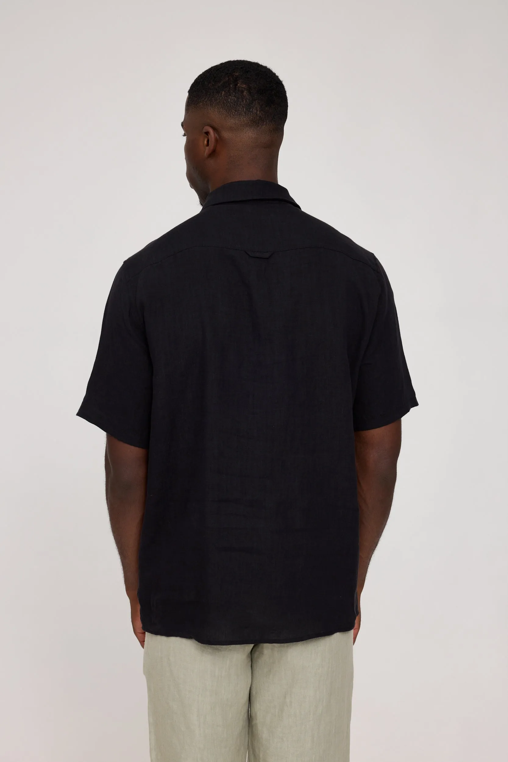 Men's Short Sleeve Linen Shirt