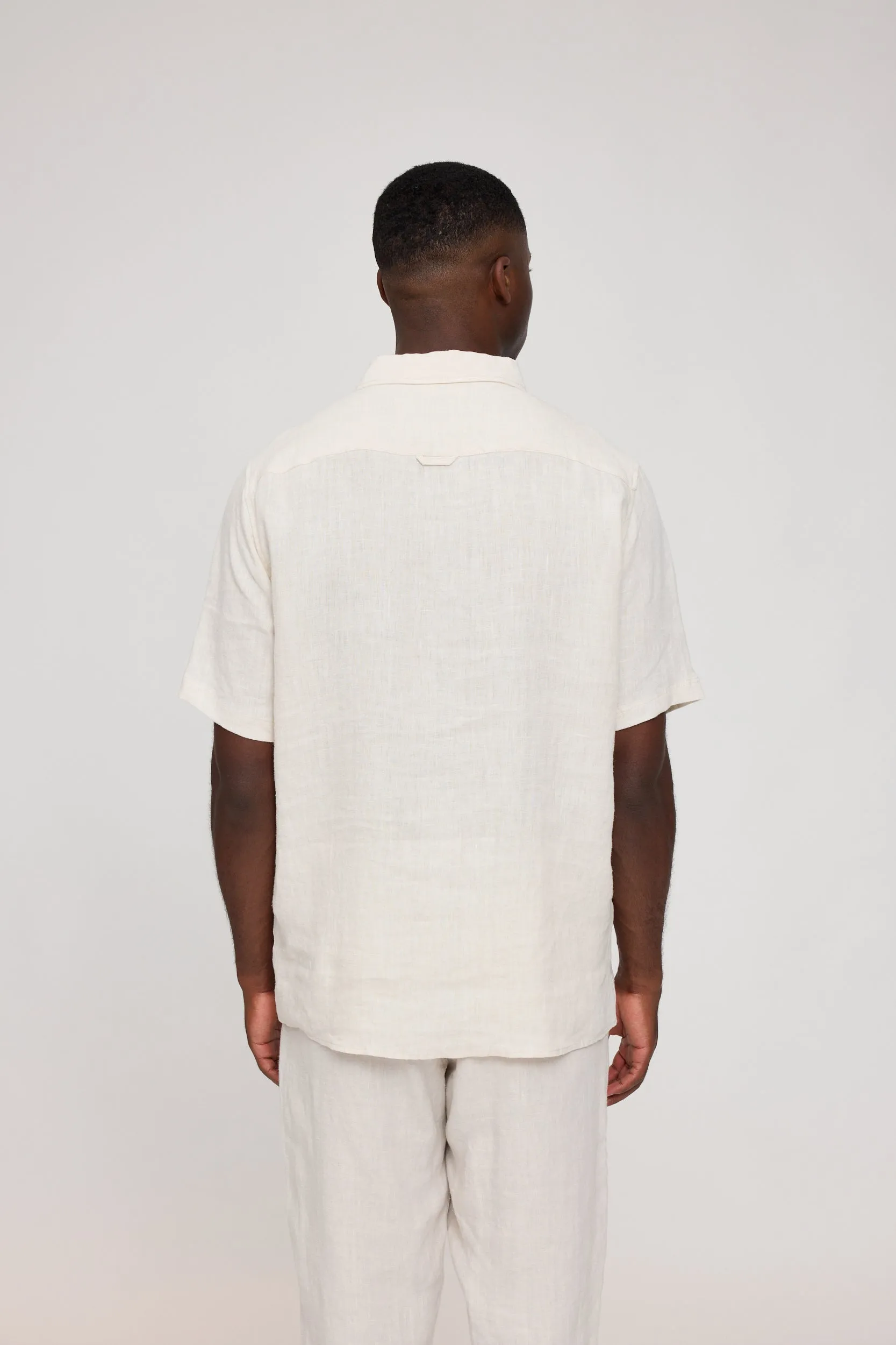Men's Short Sleeve Linen Shirt