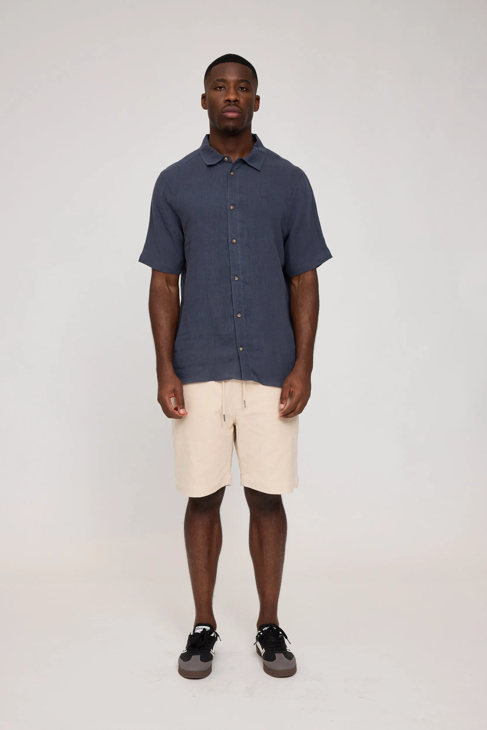 Men's Short Sleeve Linen Shirt