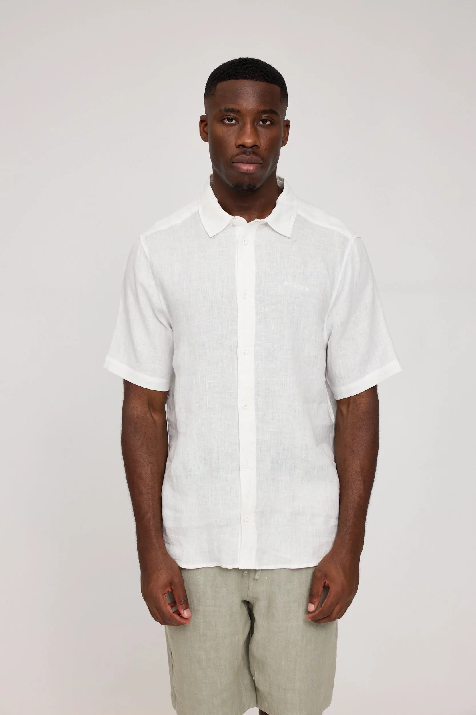 Men's Short Sleeve Linen Shirt