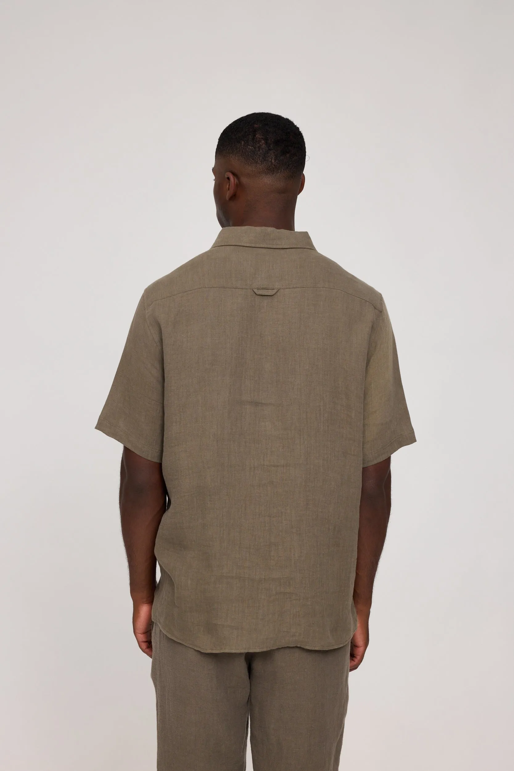 Men's Short Sleeve Linen Shirt