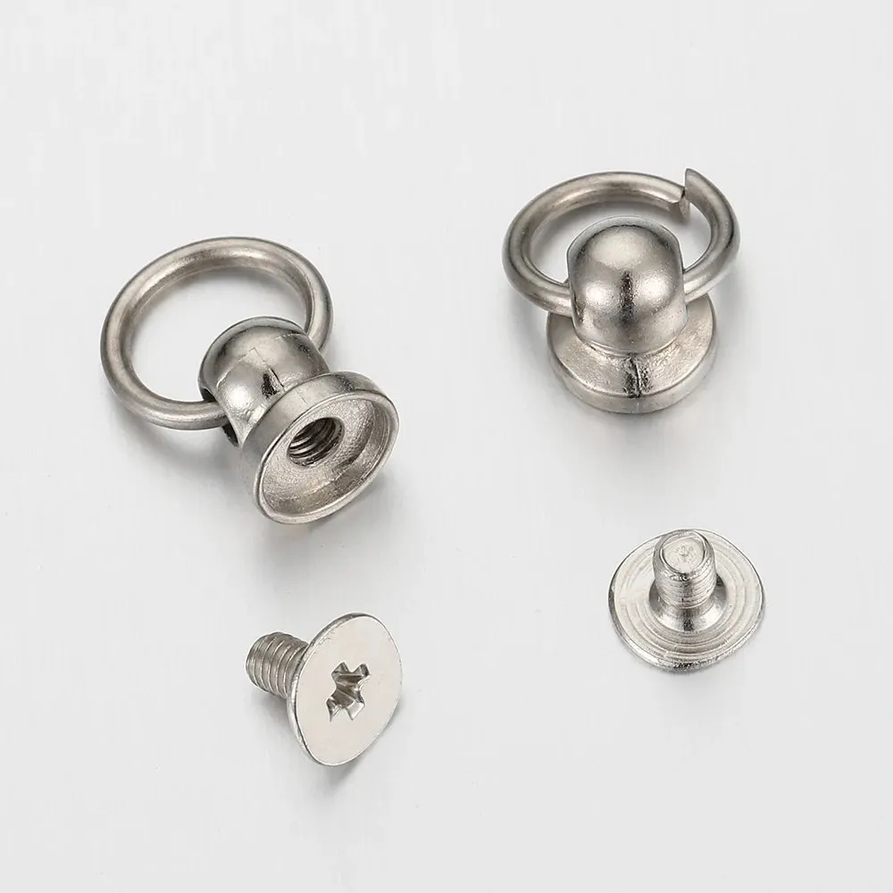 Metal Ball O Ring Leather Craft Phone Case