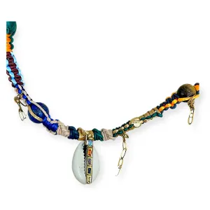 Mexican Skyline Rainbow Cowrie Shell Rockstar Necklace