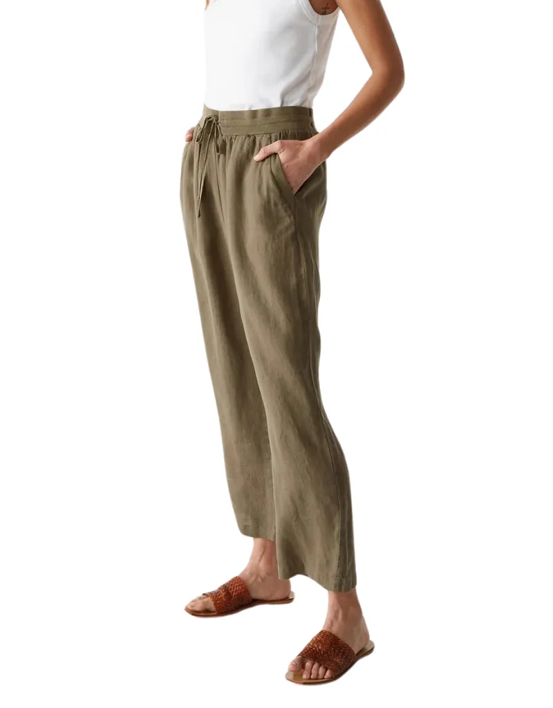 Michael Stars Nolan Pull On Linen Pant in Camo