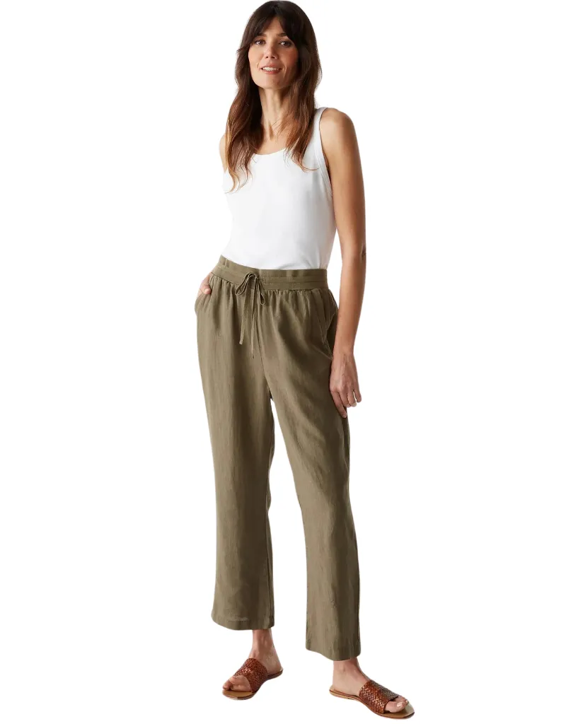 Michael Stars Nolan Pull On Linen Pant in Camo
