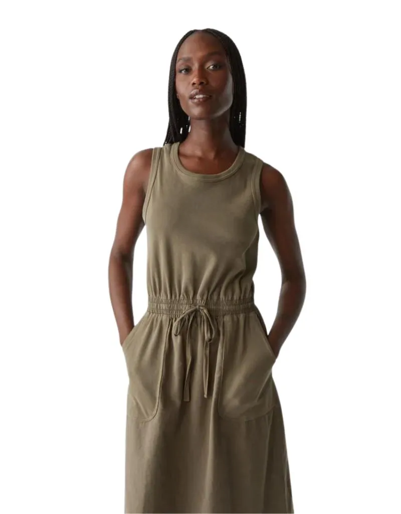 Michael Stars Wilhelmina Mixed Fabric Dress in Camo